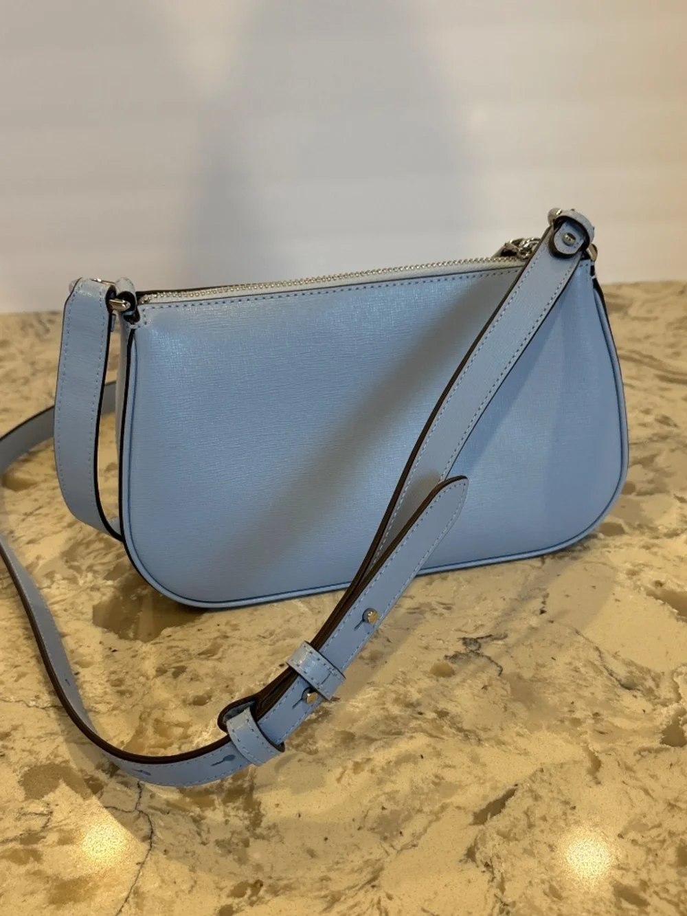 EUC Kate Spade Bleeker Street Blue Saffiano Leather Crossbody Handbag